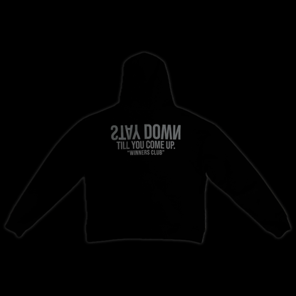 BLACK “STAY DOWN” ZIPPER